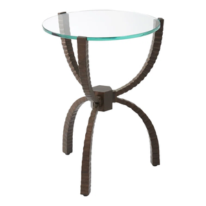 Table basse ronde en métal bleu ciel avec plateau pour la décoration du salon, meuble décoratif fait main - Product Image 2