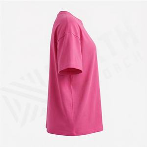 T-shirt surdimensionné pour femme, couleur personnalisée, coton, coupe ample, streetwear, avec logo imprimé, vêtements tendance - Product Image 3