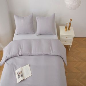 Ensemble de housse de couette de couleur unie, taille king size, 3 pièces, comprenant 1 housse de couette et 2 taies d'oreiller, couette non incluse - Product Image 6