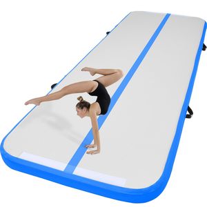4 Inch Thickness Inflatable Gymnastics Air Mat Electric <b>Pump</b> Tumble <b>Track</b> Training Mats for Gymnastics Equipment Accessories - Product Image 1