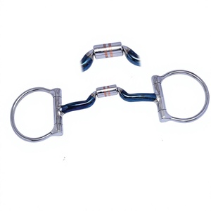 Nuevos bocados para caballo de acero inoxidable azul con boca de hierro dulce/bridas de Riaz Jamal Intel - Product Image 1