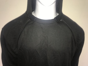 Sweat à capuche unisexe avec accès au port de chimiothérapie et double fermeture éclair, 100 % coton, hiver, imprimé numérique uni - Product Image 5