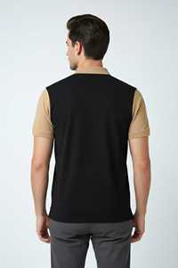 Camisetas Polo Slim-Fit 100% Algodón para Hombre, Camiseta Polo con Cuello de Cremallera, Estilo de Bloques de Color Dual, Tejido de Punto, Camiseta Polo Personalizada - Product Image 4