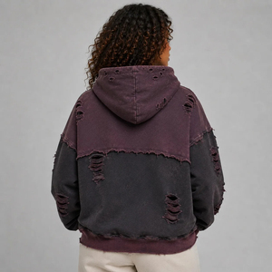 Sweat à capuche pour femme, tissu brossé, coupe confortable, finition délavée, pour la mode urbaine, un style décontracté et les loisirs - Product Image 5