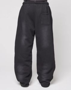 Latest Baggy <b>Trousers</b> for Men Washed 100% Cotton Pants & <b>Trousers</b> Flared Straight Pants Men Stacked Wide Leg Sweatpants - Product Image 4