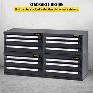 Dispensador de brocas de longitud Jobber, gabinete organizador, tamaño fraccional de tres cajones, incrementos de 1/16 "1/64", modelo D0100HADA3A - Product Image 6