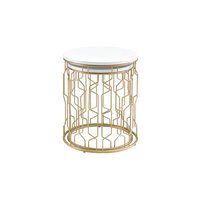 Ensemble de tables gigognes modernes en métal sur mesure OEM avec finition thermolaquée de qualité supérieure pour un mobilier de salon élégant