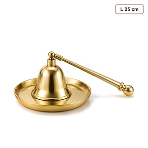 Aqdus Saleem Solid Brass Hurricane <b>Candle</b> <b>Snuffer</b> with Tray Handmade Eco-friendly Durable Home Decor | Moradabad Wholesale - Product Image 1