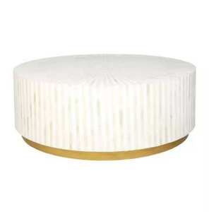 High Quality Modern Design Bone Inlay Round End <b>Table</b> Handmade Drum Side <b>Stool</b> Coffee <b>Table</b> Elegant Bone Inlay Round Side <b>Table</b> - Product Image 6