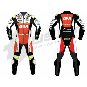 Vêtements de sport de moto de course personnalisés professionnels de haute qualité Combinaison en cuir imperméable et coupe-vent pour le sport automobile - Product Image 1