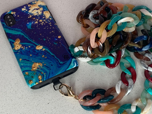 Chaîne en résine faite à la main, bijoux fantaisie élégants, collier en résine coloré, léger, durable, tendance pour femmes et filles, Tradebyd - Product Image 3