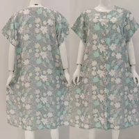 Vestido de verano para mujer con botones, material fresco, cómodo de llevar, no se desvanece fácilmente, ideal para relajarse todos los días.