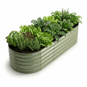 Bac de Jardin Surélevé en Métal Galvanisé Ondulé Modulaire pour Légumes d'Extérieur GB030 - Vente en Gros - Product Image 1