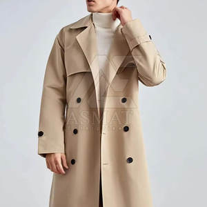 Manteau long en laine pour homme, style urbain, chaud et élégant, pour l'hiver, style moderne, vêtement d'extérieur - Product Image 2