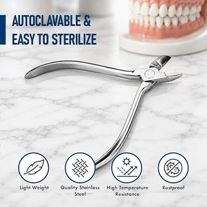 CE Certified Stainless Steel Reusable Dental Distal End Wire Cutter Orthodontic Braces <b>Bracket</b> Remover Pliers for Dental Clinic - Product Image 3
