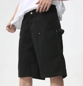 <b>Men's</b> Wear Knee Length Denim Shorts Summer New Multi Pocket Loose Jeans Solid Color new Style Male <b>Overalls</b> - Product Image 6