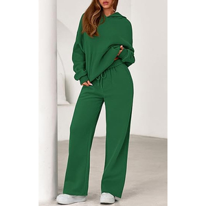 Ensemble de survêtement athlétique tendance pour femmes, sweat-shirt à capuche et pantalon décontracté - Product Image 4