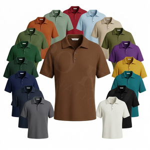 Camiseta Polo de Manga Corta con Cuello en V, Color Liso, Diseño Personalizado de Alta Calidad para Hombre, Informal y Cómoda - Product Image 1