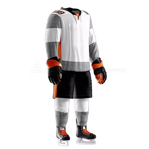 Wholesale Best Quality New Style Sublimated Ice Hockey Uniform Fully Customized Ice Hockey Jersey & <b>Shorts</b> Set - Product Image 5