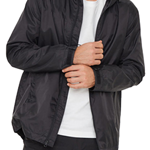 Veste coupe-vent unisexe résistante à l'eau avec fermeture éclair, doublure en maille, design patchwork, veste à capuche coupe-vent, vente en gros - Product Image 6