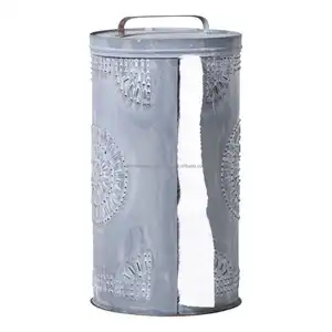 Galvanized Metal Tin Paper Towel Dispenser Stand Standard Design Tableware Tissue Roller Stand At Attractive Price