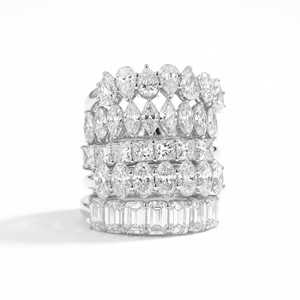 Minimalist10k 14k 18K Solid Gold Wedding Band Full Marquise Diamond Eternity <b>Ring</b> <b>Stack</b> Band Fine Jewelry for Women - Product Image 5