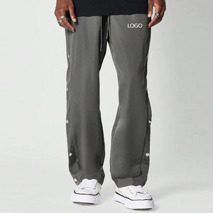 Pantalon coupe-vent personnalisé pour homme, imperméable, avec boutons-pression latéraux, style streetwear, survêtement décontracté, coupe ample, hip-hop, jogging avec logo - Product Image 1