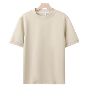 OEM Mens 280G Heavyweight German Fleece <b>T</b> <b>Shirt</b> Short Sleeve Warm Mid Neck Base Layer Autumn Winter Thick Casual Thermal <b>T</b> <b>Shirt</b> - Product Image 4
