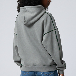 Sudadera con Capucha de Forro Polar Estampada DTG Personalizada OEM/ODM, Lavado Ácido Frontal, Invierno, Casual, Color Sólido, Tallas Grandes, Moda Urbana - Product Image 2