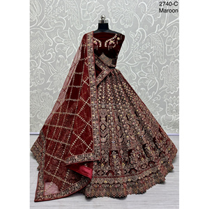 Nupcial Indio Desgaste Terciopelo Colecciones Para Novia Con Zarkhan Trabajo Por Fabzone - Product Image 2