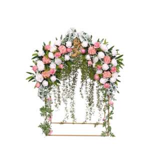 Artificial Flower Factory.com Support Ganpati 2 pieds en plastique fait main haute simulation pour mariage réutilisable et recyclable - Product Image 1