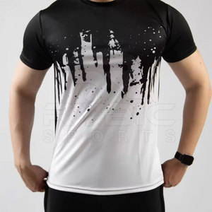 เสื้อยืดคอกลมสตรีทแวร์แบบซับลิเมชั่น ออกแบบโลโก้ของคุณเอง เย็บอย่างทนทาน สำหรับผู้ใหญ่ - Product Image 4