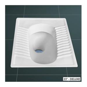 Cuvette de toilette Orissa de luxe de 23 pouces de haute qualité, poêle à squat en céramique de style indien, articles sanitaires durables pour solutions de salle de bain - Product Image 1