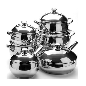 ชุดเครื่องครัว ชุดหม้อโลหะทรงกลม ชุดหม้อตุ๋น ชุดเครื่องครัวเหล็กหล่อ - Product Image 1