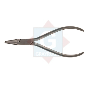 Pince à bec plat orthodontique en acier inoxydable, instrument dentaire manuel de classe I, couleur argent/gris -7474-99 certifié CE - Product Image 5