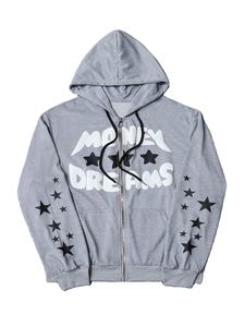 Sudadera con capucha térmica para hombre, con cremallera, bolsillo canguro, material de forro polar, para invierno, teñido liso, personalizable, de secado rápido - Product Image 5