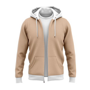 Custom Men Full <b>Zip</b> Hoodie Oversized Streetwear <b>Hooded</b> Sweatshirt OEM ODM Wholesale Manufacturer - Product Image 3