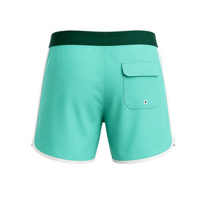 Custom Green White <b>Men</b>’s Surf Board Shorts Quick Dry Swim <b>Trunks</b> Sublimation Printed Beach Water Sports Shorts OEM ODM Supplier - Product Image 3