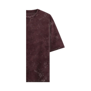 T-shirt à manches courtes brodé col rond pour femme grande taille, 100 % coton biologique, toile respirante, écologique, couleur marron - Product Image 5