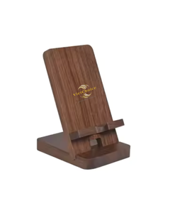 Support de téléphone portable en bambou personnalisé avec logo, résistant à l'usure, support en bois détachable, compatibilité universelle pour bureau - Product Image 3