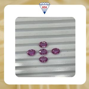 พลอยแซฟไฟร์สีชมพูธรรมชาติทรงรีเจียระไนแบบร้อน ขายส่งสำหรับทำเครื่องประดับ ขนาดมาตรฐาน ขายส่งจำนวนมาก รับผลิตตามสั่ง (OEM) - Product Image 6