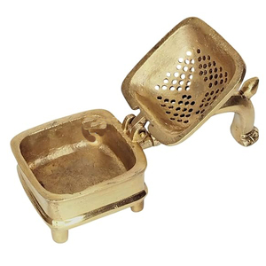 Tabletop Decorative Pure Brass Incense <b>Burner</b> Dragon Handle Gold Finished Home Aromatic Eco-Friendly <b>Fragrance</b> Meditation - Product Image 1