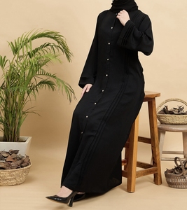 Best Selling Beautiful Dubai Women Abaya Traditional Islamic Muslim Clothing & <b>Accessories</b> <b>Floor</b> Length Long Sleeves Front Open - Product Image 4