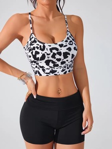 Soutien-gorge de sport personnalisé pour femme, vente en gros, uni, sans couture, maintien élevé, dos nageur, bretelles réglables, respirant, logo frontal - Product Image 2