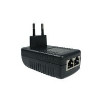 Minipuerto Lan de 10/100mbps, extensor Poe de 1 a 2, 48v a 12v, 24v, 0.5a, Conector de CA, inyector divisor Poe
