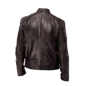 Premium <b>Men</b> <b>Leather</b> <b>Jacket</b> Fashion Casual Outerwear Genuine <b>Leather</b> Durable Windproof And Comfortable Design - Product Image 6