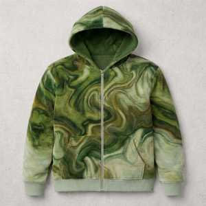 Sweat à capuche unisexe entièrement zippé en coton épais de qualité supérieure, personnalisable par impression et broderie, style streetwear décontracté - Product Image 1