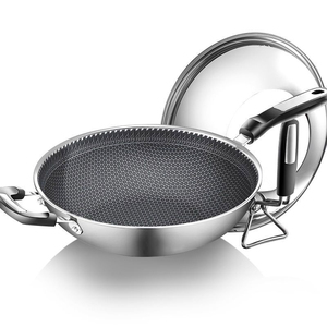 Wok antiadhésif fiable, conçu pour la cuisine quotidienne, avec un design profond, une poignée confortable et une surface antiadhésive de qualité supérieure - Product Image 2