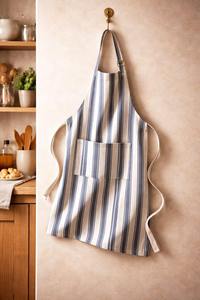 Delantal de Cocina Clásico a Rayas, de Algodón, sin Mangas, con Bolsillos Ajustables, Ecológico y de Diseño Personalizado - Product Image 2