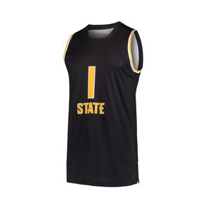 Dernier design de maillot de basket-ball respirant en polyester noir et rouge, maillot personnalisé, uniforme de basket-ball pour hommes - Product Image 5